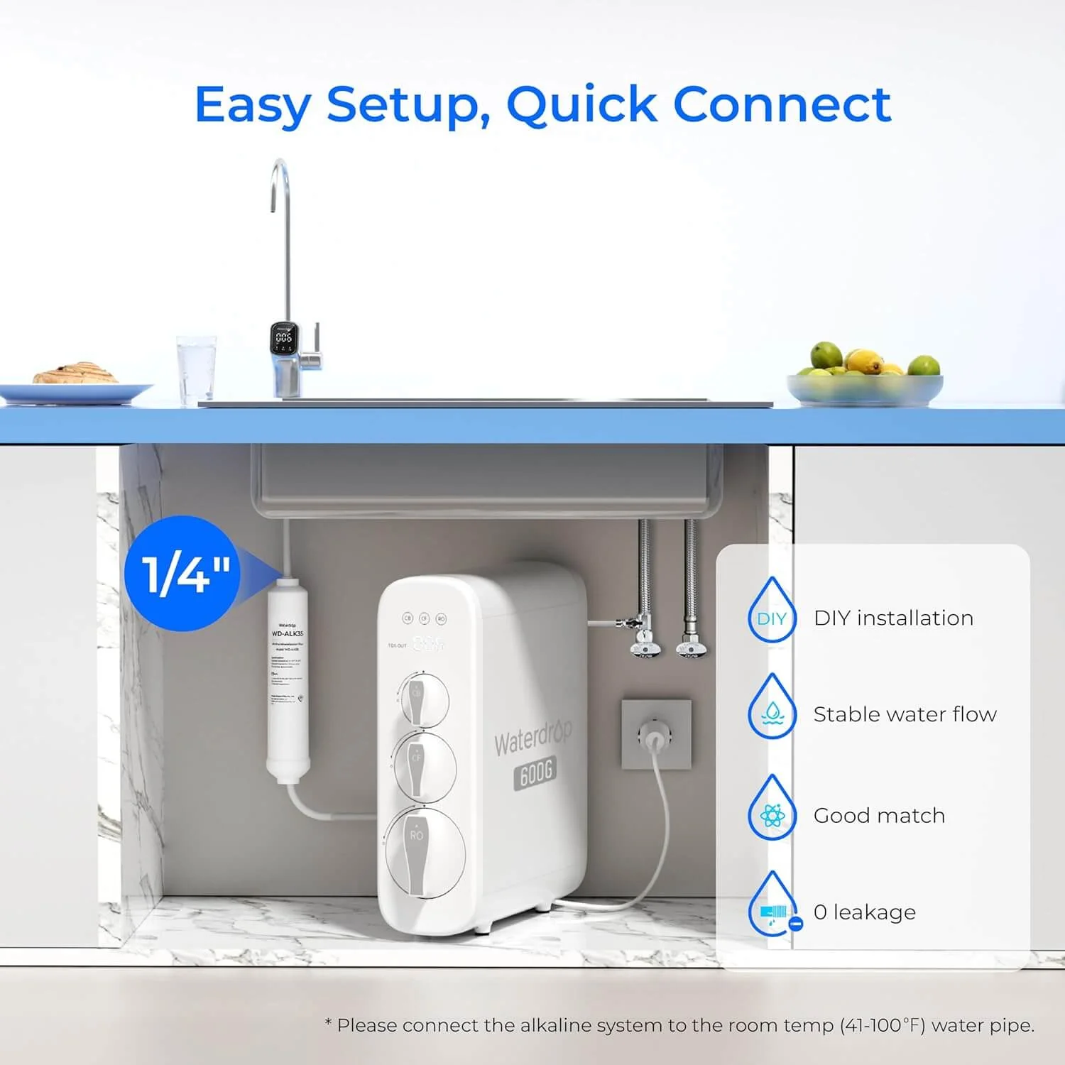 Alkaline Filter for Waterdrop G Series Undersink Reverse Osmosis Systems-Waterdrop ALK35 - Image 7