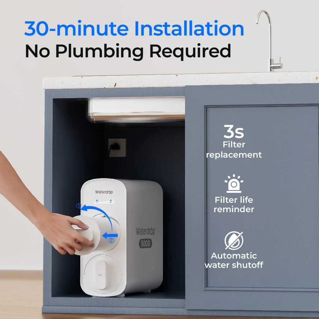 Waterdrop G5P500A Alkaline Reverse Osmosis Water Filter - Image 8