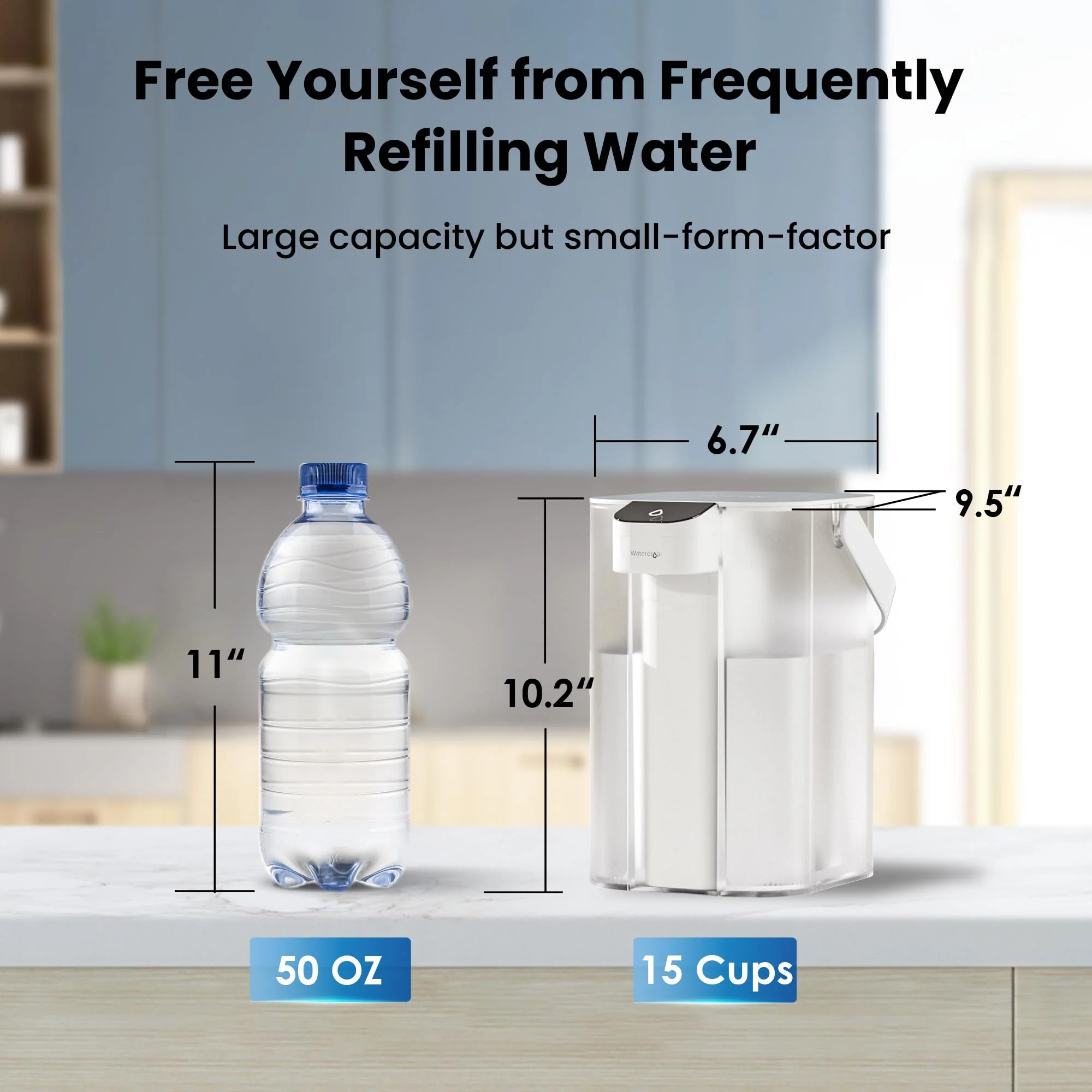 Countertop Electric Water Filter Pitcher ED01A, Alkaline Water Dispenser - Image 8