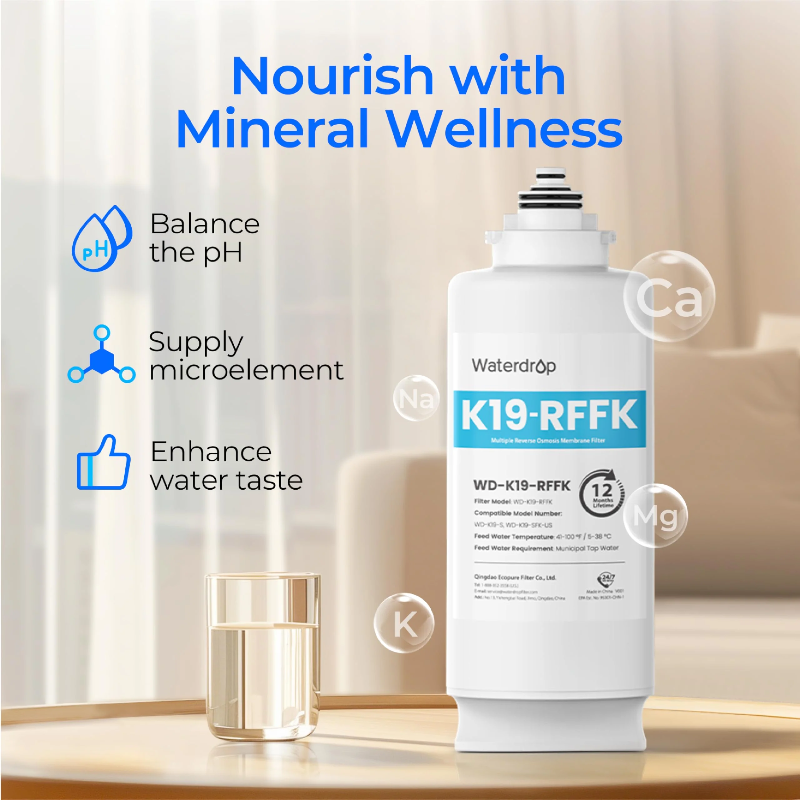 Remineralization Alkaline Water Filter for Countertop RO System K19-SFK - Image 3