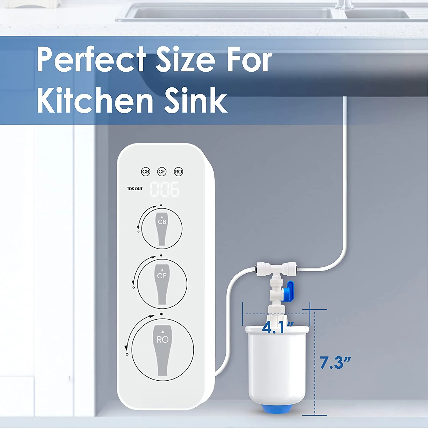 G3P800 RO System with PMT Small Water Pressure Tank - Image 10