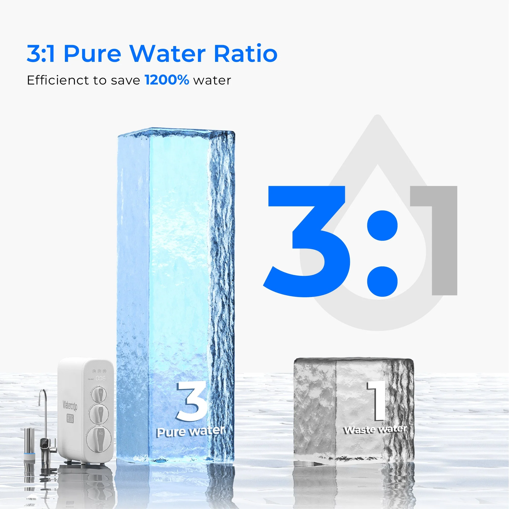 G3P800 RO System with PMT Small Water Pressure Tank - Image 7
