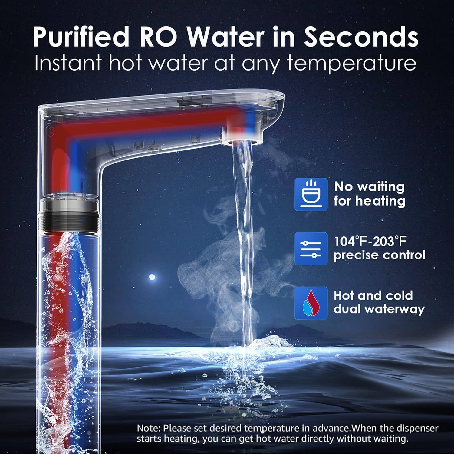 Waterdrop K6 Instant Hot RO Water Dispenser, with Replacement Filter - Image 6
