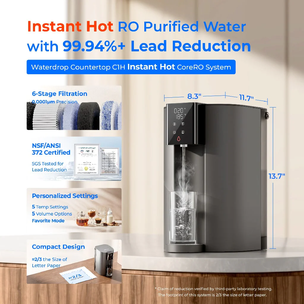 Waterdrop C1H Instant Hot Water RO System with Replacement Filter - Image 3