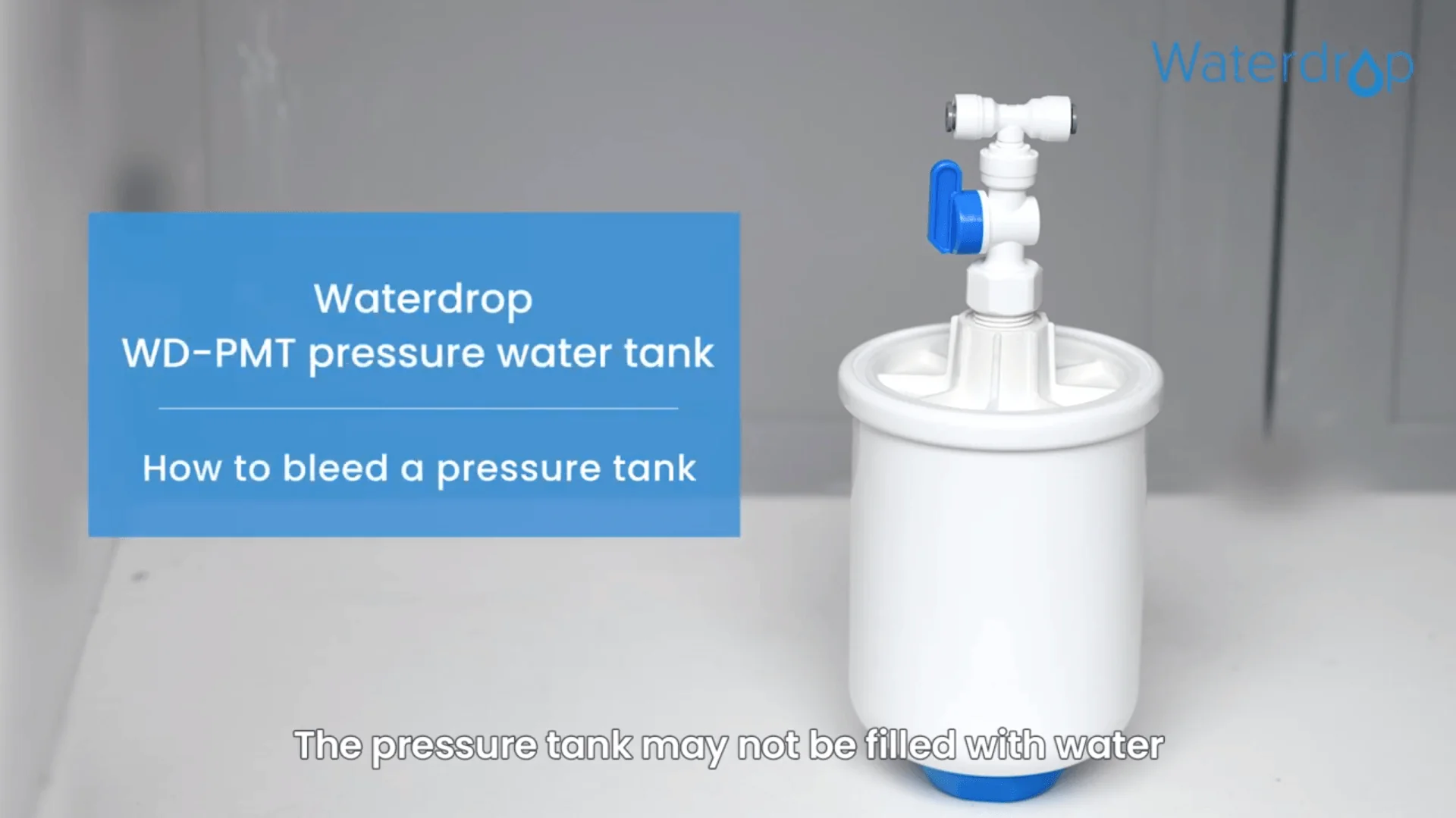 Connect RO System to Refrigerator - Waterdrop PMT Small Water Pressure Tank for Smart Reverse Osmosis, with 1/4" Water Tubing - Image 3