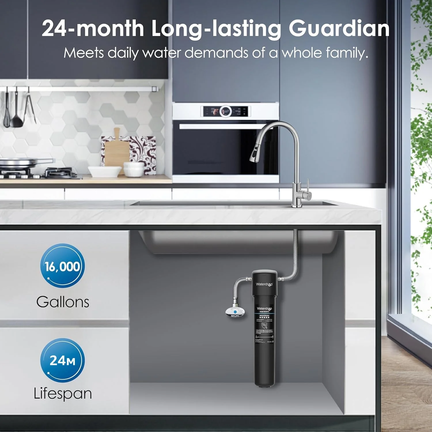 Undersink Water Filtration System With Dedicated Faucet - Image 6