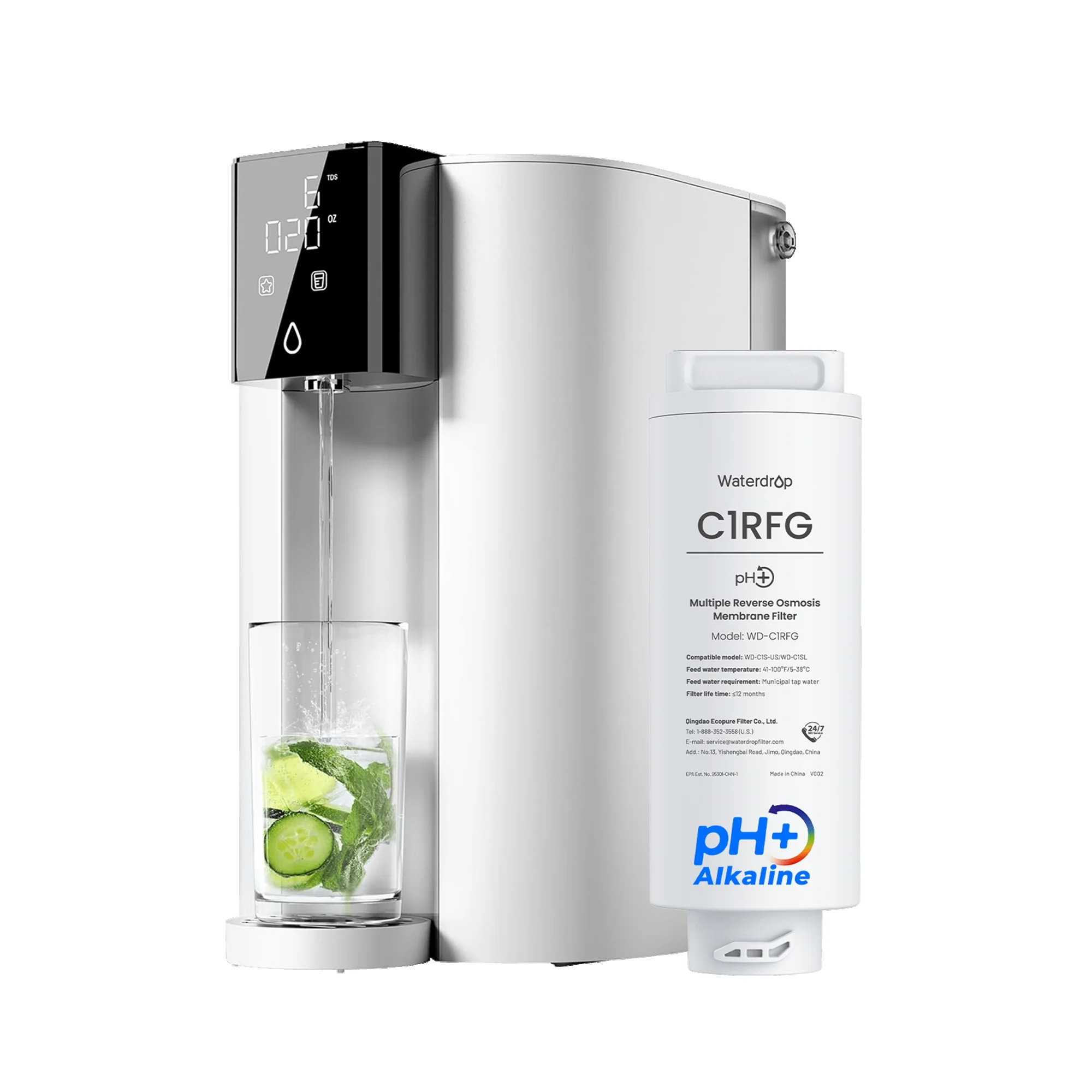 Waterdrop C1S Countertop Reverse Osmosis System with Alkaline Filter - Image 10