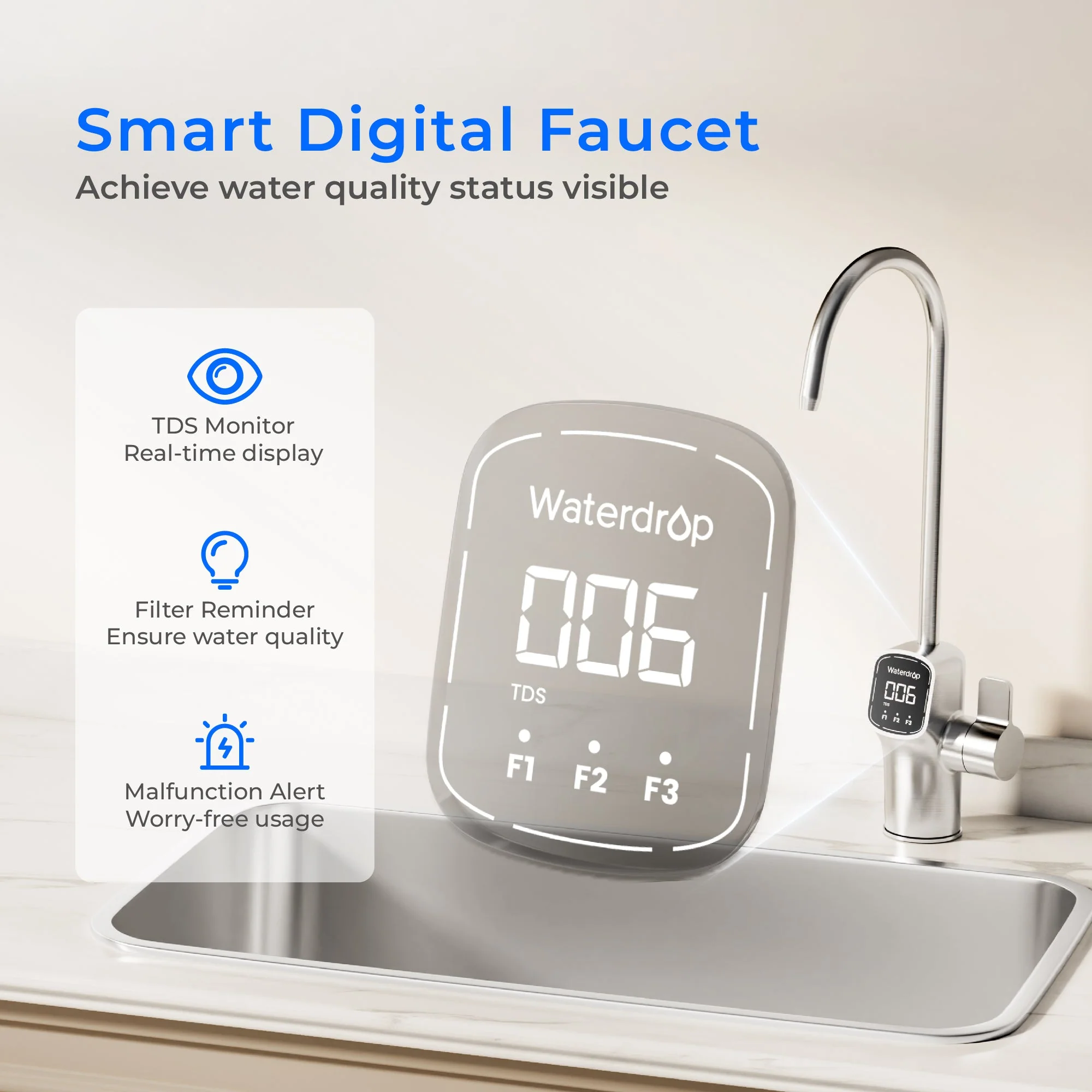 Waterdrop X8 Reverse Osmosis System with UV Sterilizing Light - Image 4